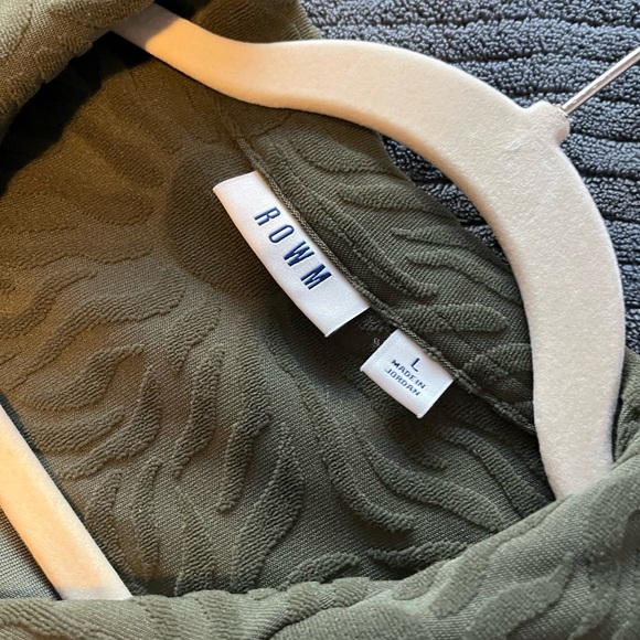 Men's Olive Sunburst Pattern Casual Shirt | Large | ROWM - Picture 3 of 3